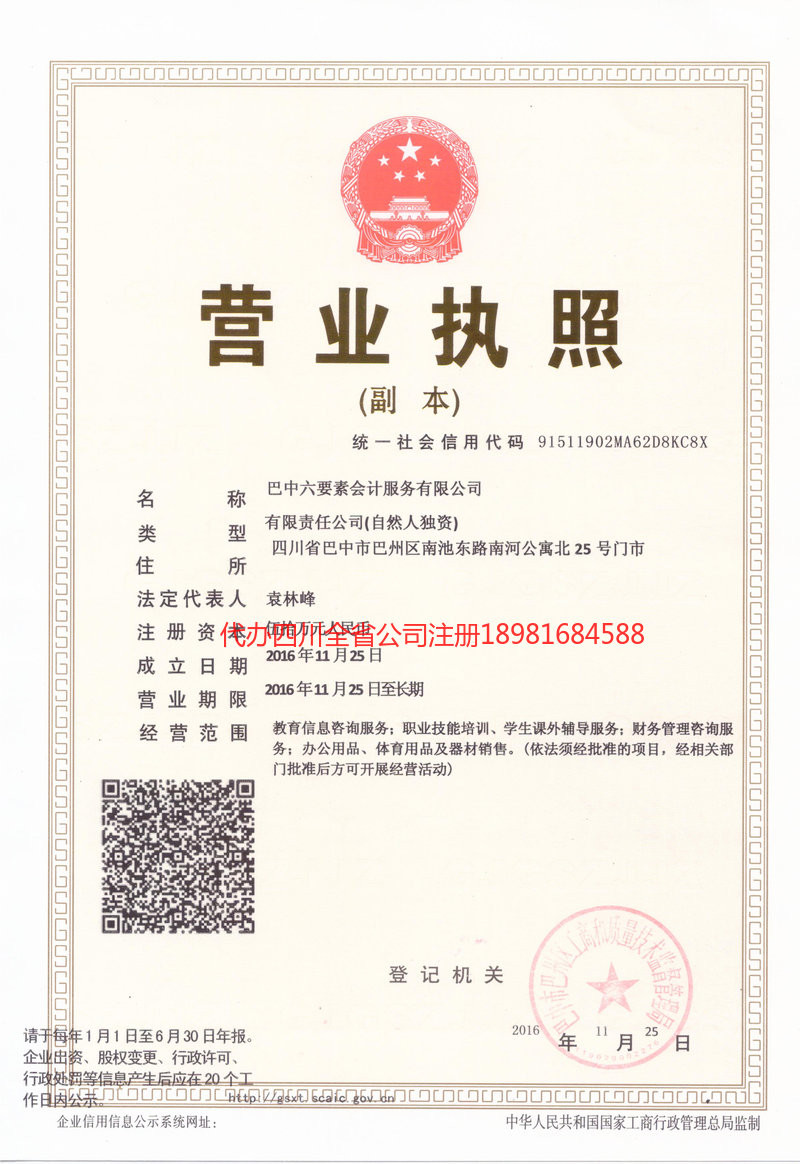 芜湖芜湖六要素会计服务有限公司